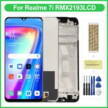 Écran tactile LCD avec châssis, 6.5 pouces, pour Oppo Realme 7i Global Helio G85, Original=