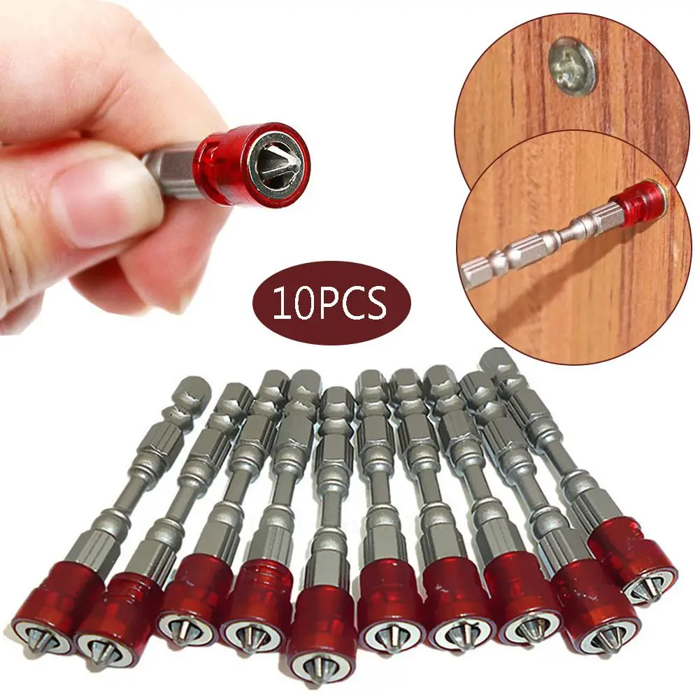 10Pcs Magnetic Screwdriver Bit Plasterboard Drywall Screwdriver Bit Ph2 Phillips Screw Driver Bits 1/4" Hex Shank For Power Tool
10Pcs Magnetic Screwdriver Bit Plasterboard Drywall Screwdriver Bit Ph2 Phillips Screw Driver Bits 1/4" Hex Shank For Power Tool