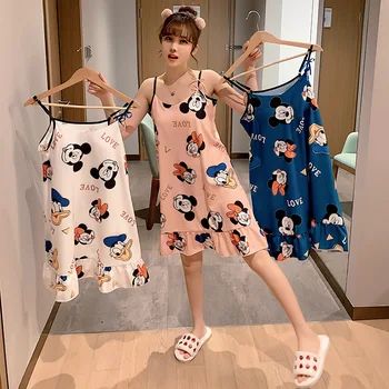Pajama women summer suspender nightdress women new sweet and lovely student ice silk Pajama women home clothes with breast pa
Pajama women summer suspender nightdress women new sweet and lovely student ice silk Pajama women home clothes with breast pa