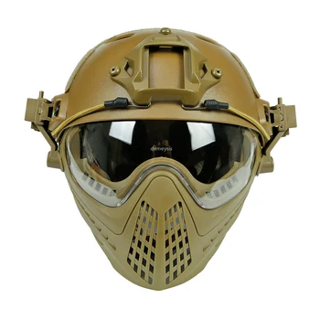 Military Full Face Protection Helmet Airsoft Paintball War Game CS Helmets Tactical Helmet with Removable Face Mask and Goggles
Military Full Face Protection Helmet Airsoft Paintball War Game CS Helmets Tactical Helmet with Removable Face Mask and Goggles