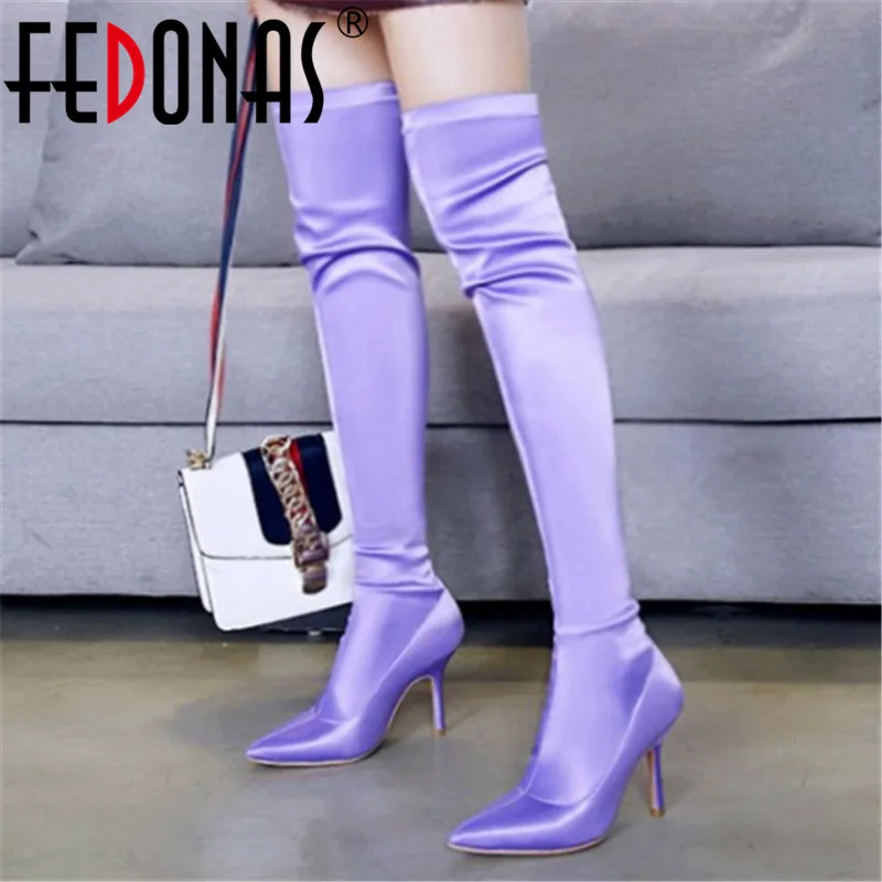 FEDONAS Winter Brand Big Size Women Silk Over The Knee High Boots Slim Party Night Club Shoes Woman Sexy Thin Heels Long Boots
FEDONAS Winter Brand Big Size Women Silk Over The Knee High Boots Slim Party Night Club Shoes Woman Sexy Thin Heels Long Boots