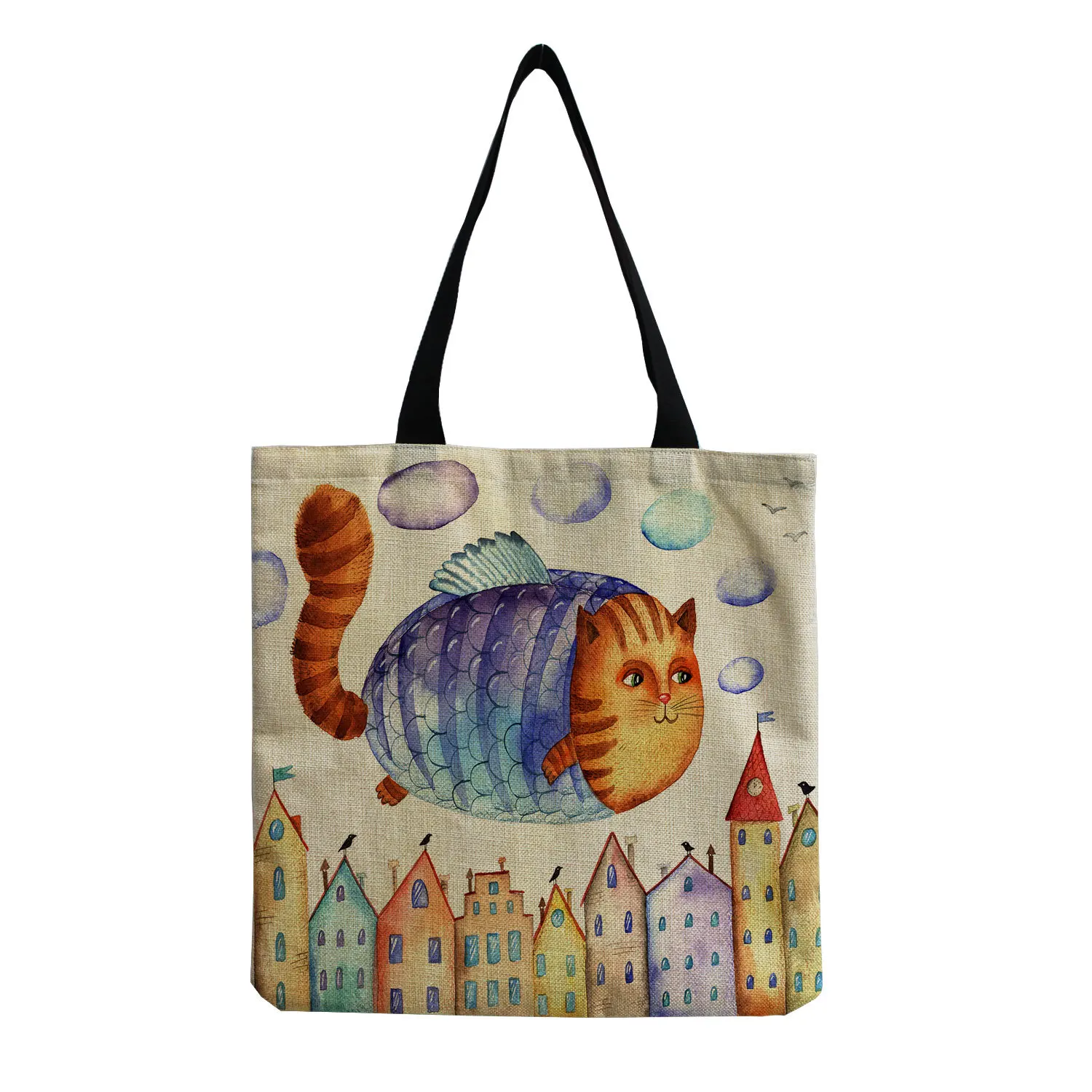 Cute Cat Print Fashion Tote Bag 14 Ha07136c65e684be092b56abb6fdc00ddm