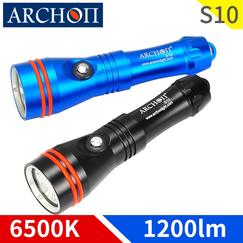 

ARCHON S10 1200lm diving flashlight Scuba dive torch Underwater 100m waterproof torch diving light spotlight light 18650 battery