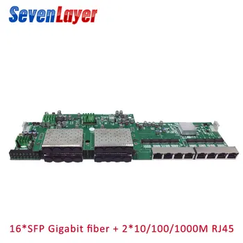 Fiber Optical media converter 16 port SFP fiber with 8 rj45 gigabit optical fiber ethernet switch for ip camera PCBA board
Fiber Optical media converter 16 port SFP fiber with 8 rj45 gigabit optical fiber ethernet switch for ip camera PCBA board