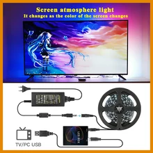 5m3m5V WS2812B USB LED Strip 5050 RGB Dreamy Ambient Color Suitable for Computer Output Screen Backlight Changes with the Screen
5m3m5V WS2812B USB LED Strip 5050 RGB Dreamy Ambient Color Suitable for Computer Output Screen Backlight Changes with the Screen