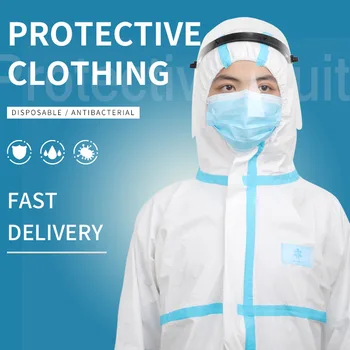 Spot disposable dustproof clothing protective clothing antibacterial antistatic isolation clothing hooded jumpsuit fast delivery
Spot disposable dustproof clothing protective clothing antibacterial antistatic isolation clothing hooded jumpsuit fast delivery