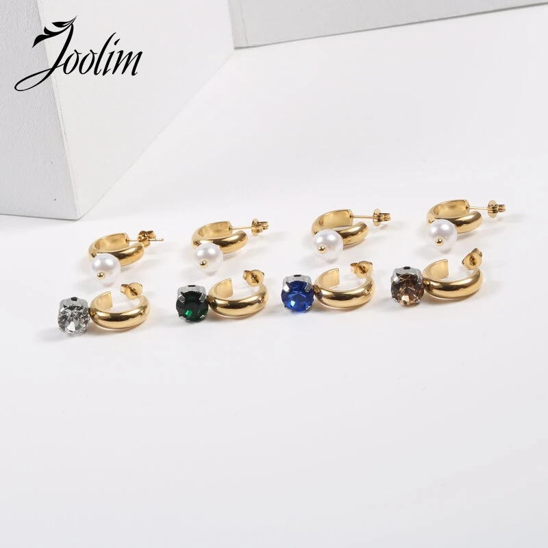 Joolim Jewelry Waterproof & Tarnish Free Minimalist PVD Personalized Pearl Clash Colors Hoop Stainless Steel Earring for Women
Joolim Jewelry Waterproof & Tarnish Free Minimalist PVD Personalized Pearl Clash Colors Hoop Stainless Steel Earring for Women