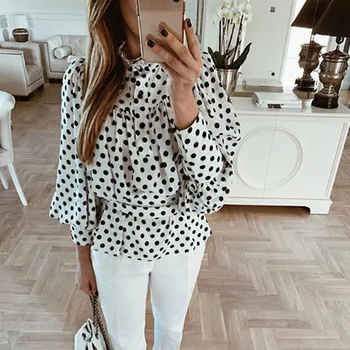Elegant Polka Dot Chiffon Blouse Women Long Sleeve Bow Tie Female Tops Autumn Winter Streetwear Ladies Shirts
Elegant Polka Dot Chiffon Blouse Women Long Sleeve Bow Tie Female Tops Autumn Winter Streetwear Ladies Shirts