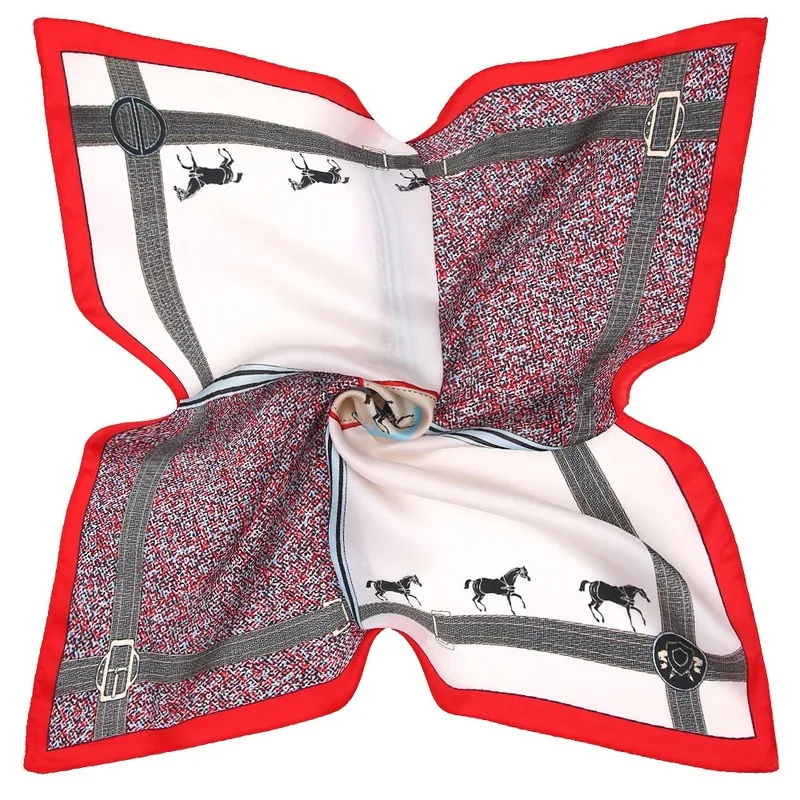 2019 New Simple 53cm Scarf Imitated Silk Satin Grid Horse Printing Small Hand Towel Woman Scarves Ring Graduation Gift All-match 
2019 New Simple 53cm Scarf Imitated Silk Satin Grid Horse Printing Small Hand Towel Woman Scarves Ring Graduation Gift All-match