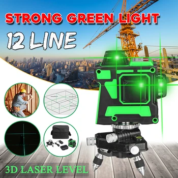 Laser Level 12 Lines 3D Self-Leveling Green Light 360 Horizontal And Vertical Cross Super Powerful Green Laser Beam Line
Laser Level 12 Lines 3D Self-Leveling Green Light 360 Horizontal And Vertical Cross Super Powerful Green Laser Beam Line