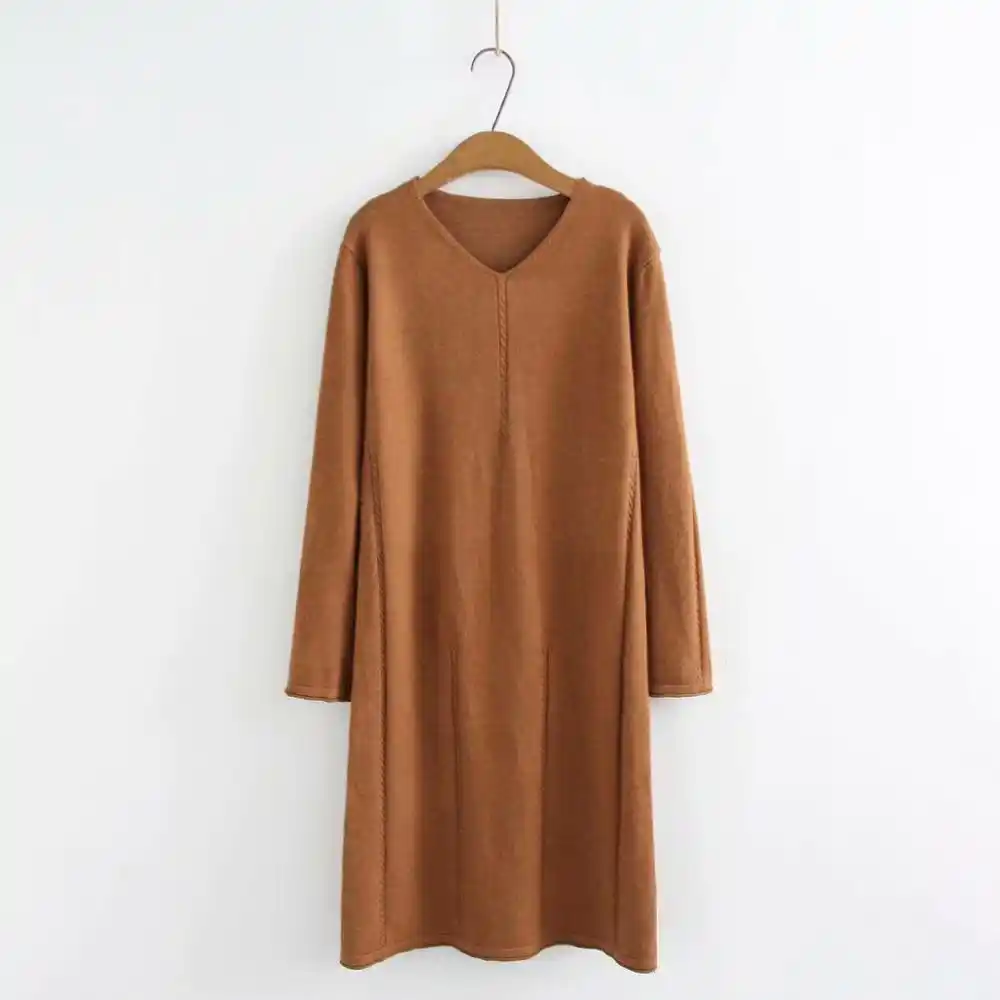 fashion long women sweater v-neck oversized cashmere pullovers