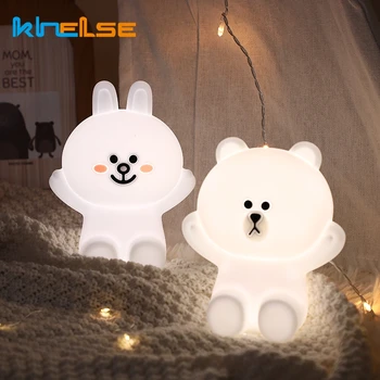 Cute Brown Bear Cony Rabbit Touch Control LED Night Light USB Charging Silicone Bedside Lamp Bedroom Lamp Kids Christmas Gifts
Cute Brown Bear Cony Rabbit Touch Control LED Night Light USB Charging Silicone Bedside Lamp Bedroom Lamp Kids Christmas Gifts