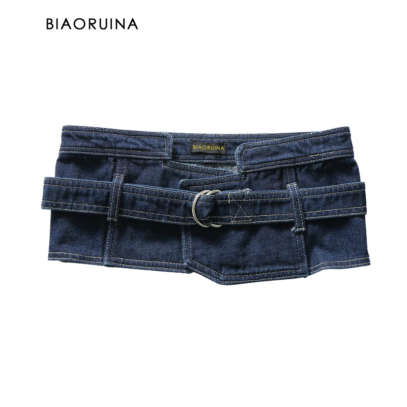 BIAORUINA Women's Fashion Denim Cummerbunds Femlae High Street Belt Ladies Washing Streetwear Waistband
BIAORUINA Women's Fashion Denim Cummerbunds Femlae High Street Belt Ladies Washing Streetwear Waistband