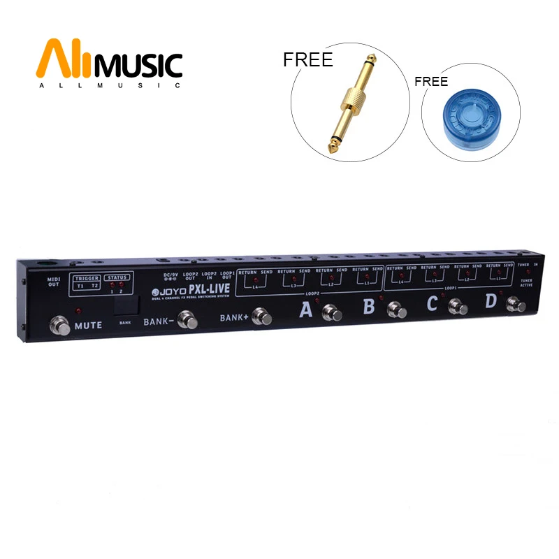 JOYO PXL Live программируемая Looper управляющая станция Двойной 4 канальный с MIDI выходом