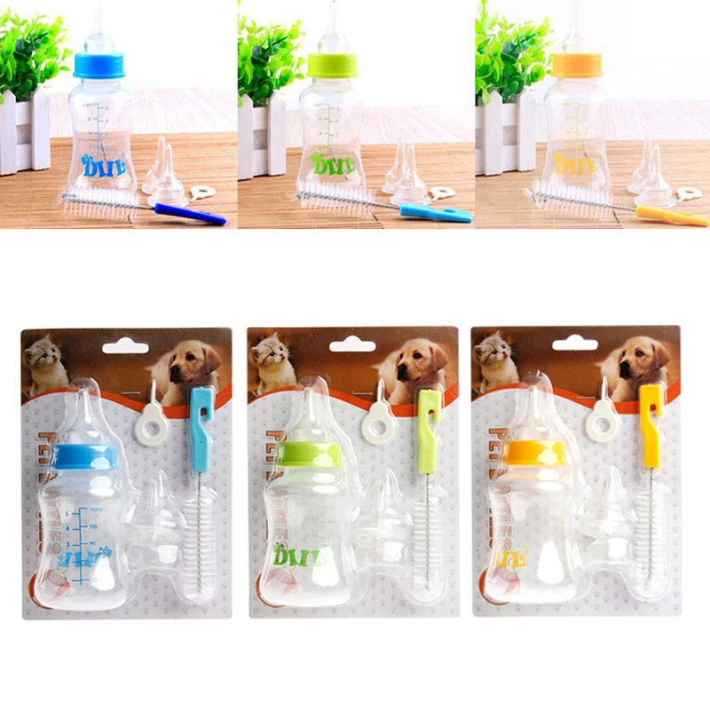 New Hot Sell Puppy Kitten Feeding Bottle 150ml and 60ml Pet Nursing Feeding Bottle with Cleaning Brush Kit For Dog Puppy Cat
New Hot Sell Puppy Kitten Feeding Bottle 150ml and 60ml Pet Nursing Feeding Bottle with Cleaning Brush Kit For Dog Puppy Cat