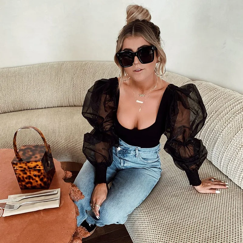 Fashion Women's Slim Bodycon Bodysuit Ladies Casual Puff Long Sleeve Bandage Jumpsuit Romper Leotard Top
Fashion Women's Slim Bodycon Bodysuit Ladies Casual Puff Long Sleeve Bandage Jumpsuit Romper Leotard Top