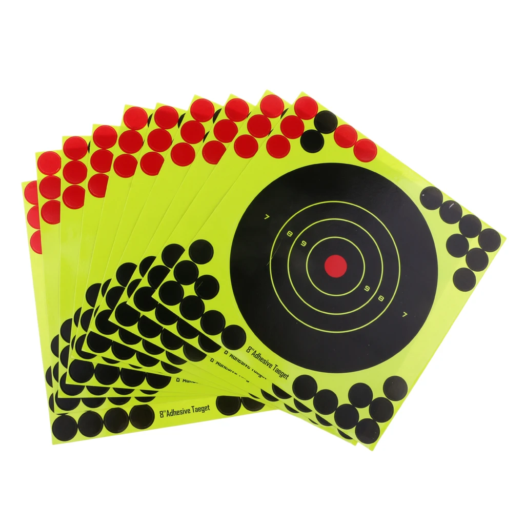 10 Sheet Reactive Splatter Targets Stickers 8'' x 8'' Adhesive Paper Targets for Shooting Exercises
10 Sheet Reactive Splatter Targets Stickers 8'' x 8'' Adhesive Paper Targets for Shooting Exercises