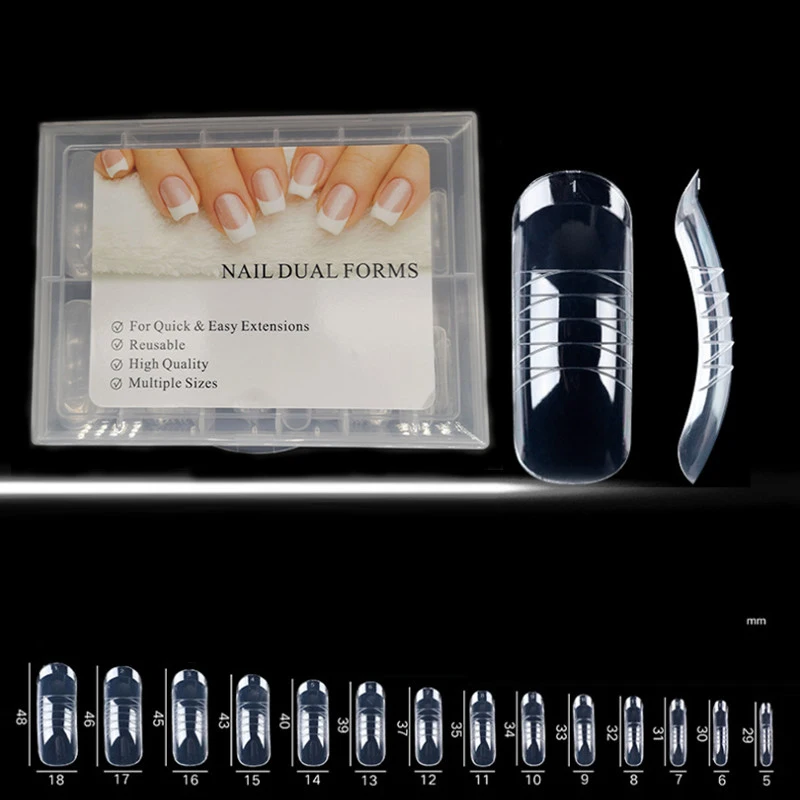 Acrylic Nails Form Dual Tips Nail Accessoires Manicure Makeup Tools Nails Reusable UV Builder Tips Clip Clear Full Cover Shape
Acrylic Nails Form Dual Tips Nail Accessoires Manicure Makeup Tools Nails Reusable UV Builder Tips Clip Clear Full Cover Shape
