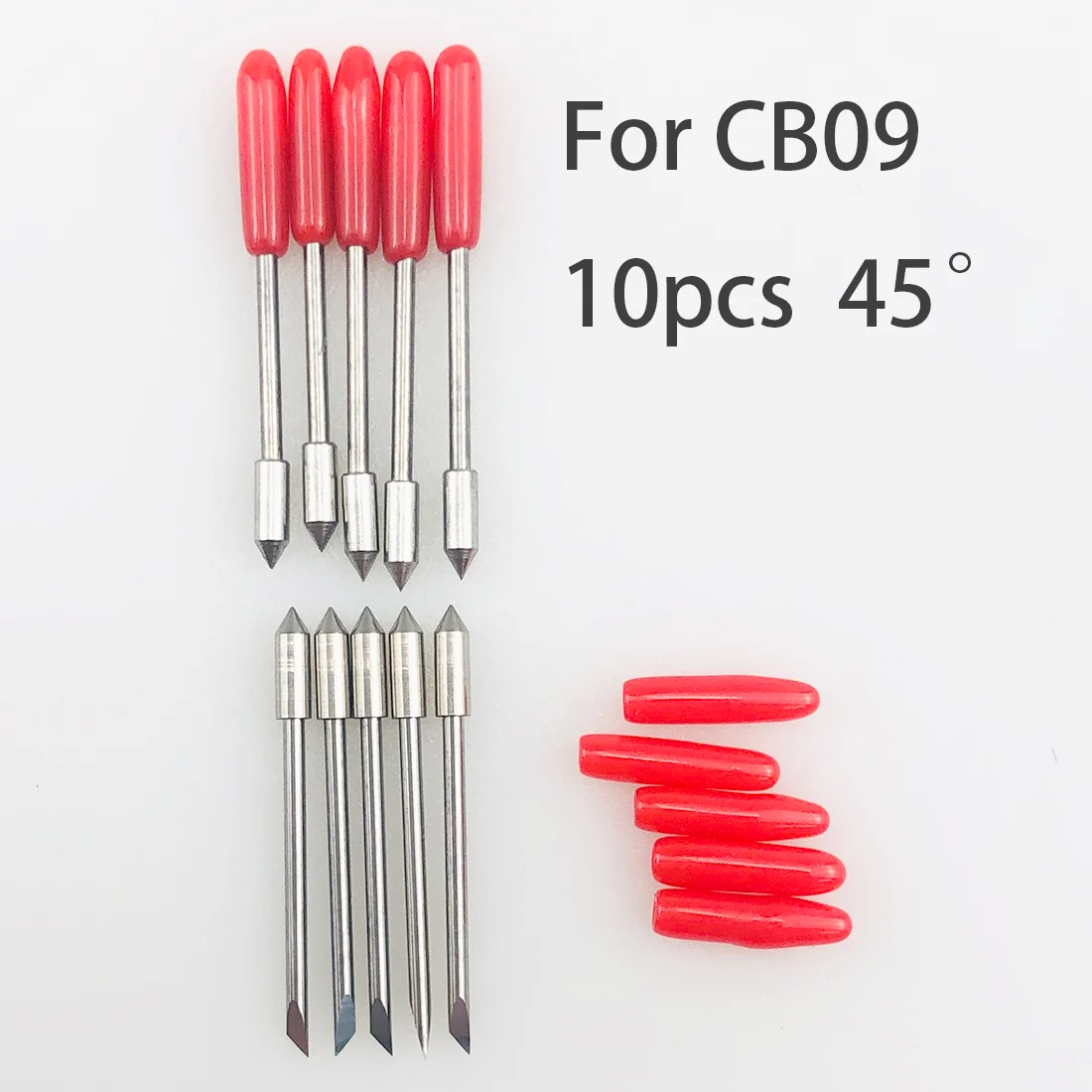 

10pcs 45 Degree Vinyl Cutter Knife Plotter Blades for Graphtec CB09 Silhouette Cameo Holder Milling Engraving Machine