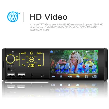 1 Din Car Stereo Radio Touch Screen 4.1" Dual USB Multimedia MP5 Player Bluetooth FM USB AUX SD Card Support Reversing Camera
1 Din Car Stereo Radio Touch Screen 4.1" Dual USB Multimedia MP5 Player Bluetooth FM USB AUX SD Card Support Reversing Camera