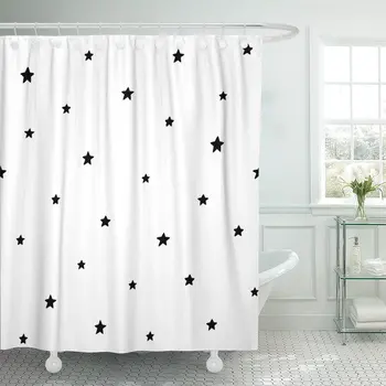 Pattern Stars Shape Abstract Black Cartoon Celebrate Bathroom Curtain Waterproof Polyester Fabric 60 x 72 inches Set with Hooks
Pattern Stars Shape Abstract Black Cartoon Celebrate Bathroom Curtain Waterproof Polyester Fabric 60 x 72 inches Set with Hooks