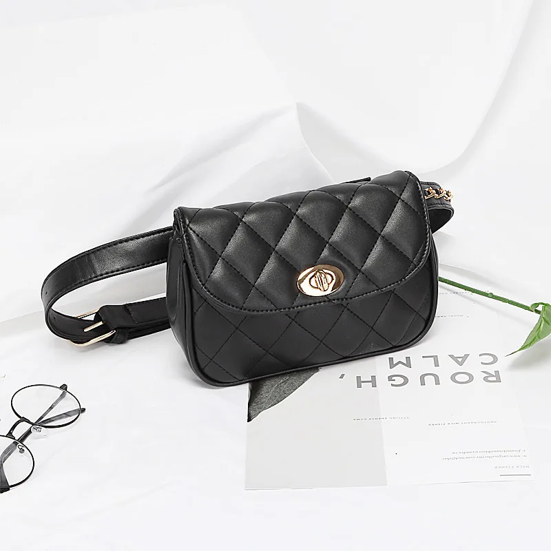 Classic diamond lattice fanny pack for women black leather ladies waist pack bags girls ladies luxury leather belt bags 2020 
Classic diamond lattice fanny pack for women black leather ladies waist pack bags girls ladies luxury leather belt bags 2020