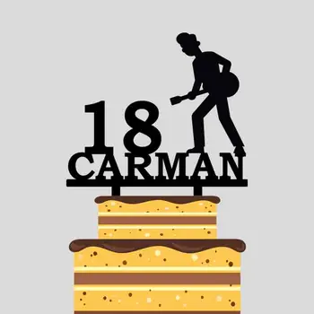 Personalized Guitarist Birthday Cake Topper Custom Boys Name Age Cowboy Playing Guitar Cake Topper For Birthday Cake Decor YC173
Personalized Guitarist Birthday Cake Topper Custom Boys Name Age Cowboy Playing Guitar Cake Topper For Birthday Cake Decor YC173