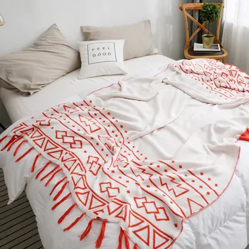 Cotton Knitted Blanket Sofa Cover Blanket Nordic Tassel Blanket Thick Wool Office Siesta Blanket Photography Props
Cotton Knitted Blanket Sofa Cover Blanket Nordic Tassel Blanket Thick Wool Office Siesta Blanket Photography Props
