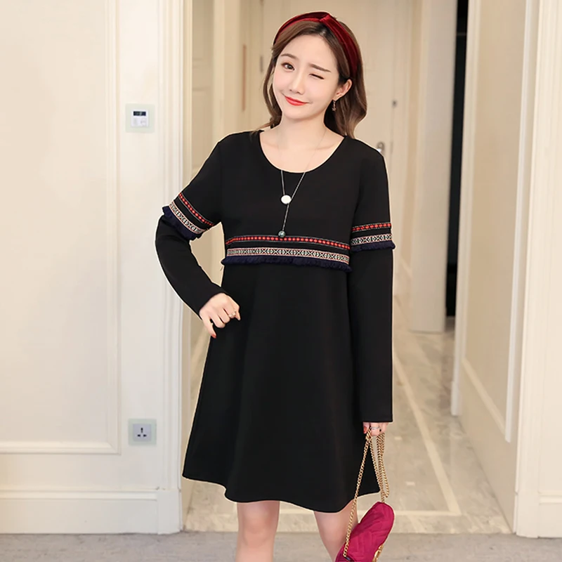 903# Tassel Patchwork Black Cotton Maternity Nursing Shirt Autumn Spring Fall Feeding T-shirts for Pregnant Women Pregnancy Tops
903# Tassel Patchwork Black Cotton Maternity Nursing Shirt Autumn Spring Fall Feeding T-shirts for Pregnant Women Pregnancy Tops
