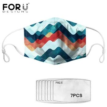 FORUDESIGNS Harajuku Mouth Muffle Masks Colorful Abstract Waves Print Seamless Face Cover Macka 7pcs PM 2.5 Filter Mascarillas
FORUDESIGNS Harajuku Mouth Muffle Masks Colorful Abstract Waves Print Seamless Face Cover Macka 7pcs PM 2.5 Filter Mascarillas