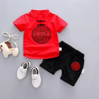 Toddler Baby Kids Boys Short Sleeve Chinese Style Printed T-Shirt Tops+Shorts Casual Outfits Clothes Sets 
Toddler Baby Kids Boys Short Sleeve Chinese Style Printed T-Shirt Tops+Shorts Casual Outfits Clothes Sets