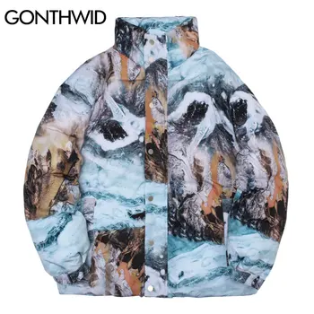 GONTHWID Winter Thick Warm Down Jacket Snow Mountain Painting Print Zipper Parka Coat Hip Hop Harajuku Casual Streetwear Outwear
GONTHWID Winter Thick Warm Down Jacket Snow Mountain Painting Print Zipper Parka Coat Hip Hop Harajuku Casual Streetwear Outwear
