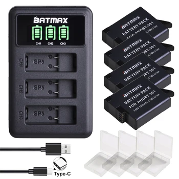 4Pcs For Gopro hero 5 6 7 Battery + Triple Charger with Type C Port for GoPro Hero 5 / Hero 6 Black Gopro 2018
4Pcs For Gopro hero 5 6 7 Battery + Triple Charger with Type C Port for GoPro Hero 5 / Hero 6 Black Gopro 2018