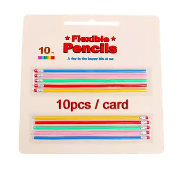 10PCS Colorful Magic Flexible Soft Pencil With Eraser Pencils Curved Toy Pen Small Gift High Striped 23.5CM Soft Pencil Set 
10PCS Colorful Magic Flexible Soft Pencil With Eraser Pencils Curved Toy Pen Small Gift High Striped 23.5CM Soft Pencil Set