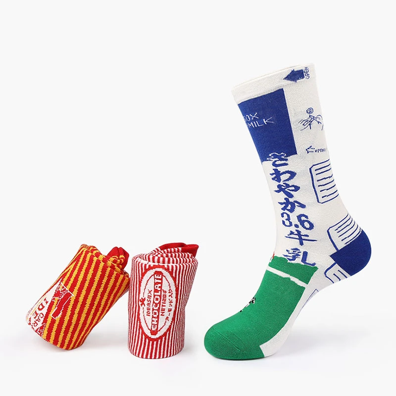 Color Matching Cartoon Personality Creative Jacquard Tide Socks Fashion Personality Couple Socks Japanese Style Series
Color Matching Cartoon Personality Creative Jacquard Tide Socks Fashion Personality Couple Socks Japanese Style Series