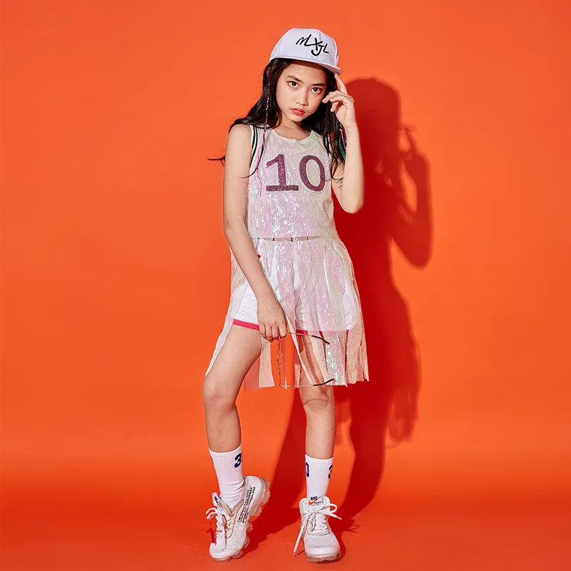 CHILDREN'S DAY Children Jazz Sequin Performance Girls' Dress Fashion Hip Hop Clothes Popular Brand Girls Dance Performance Costu
CHILDREN'S DAY Children Jazz Sequin Performance Girls' Dress Fashion Hip Hop Clothes Popular Brand Girls Dance Performance Costu