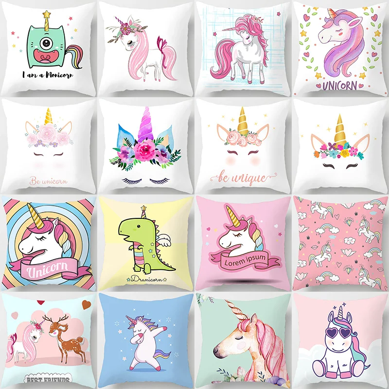 MIAOTU Unicorn Cushion Covers Cartoon Polyester Throw Pillow Case Kids Sofa Cushion Case Home Decor Bedroom Decorative Pillows
MIAOTU Unicorn Cushion Covers Cartoon Polyester Throw Pillow Case Kids Sofa Cushion Case Home Decor Bedroom Decorative Pillows