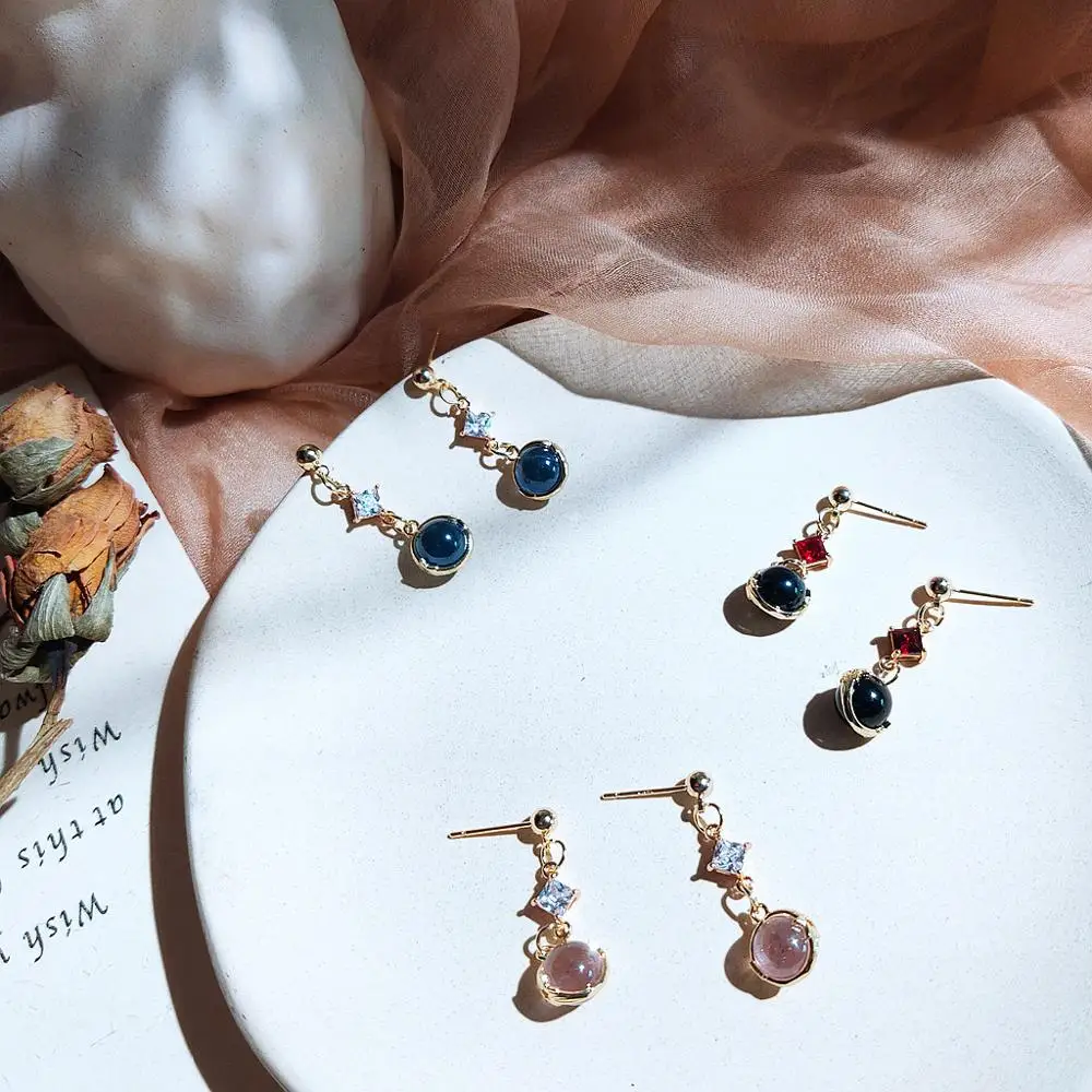 MuHan New Korean High Grade Lucky Glass Beads Pendant Zircon Stud Earrings For Women Girls Party Lady Prevent Allergy Jewelry
MuHan New Korean High Grade Lucky Glass Beads Pendant Zircon Stud Earrings For Women Girls Party Lady Prevent Allergy Jewelry