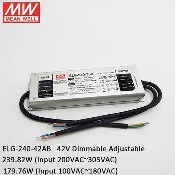 MEAN WELL ELG-240-42AB 240W LED Dimming Power Supply 110V/220VAC to 42VDC 5.71A waterproof IP65 Meanwell Adjustable led driver
MEAN WELL ELG-240-42AB 240W LED Dimming Power Supply 110V/220VAC to 42VDC 5.71A waterproof IP65 Meanwell Adjustable led driver