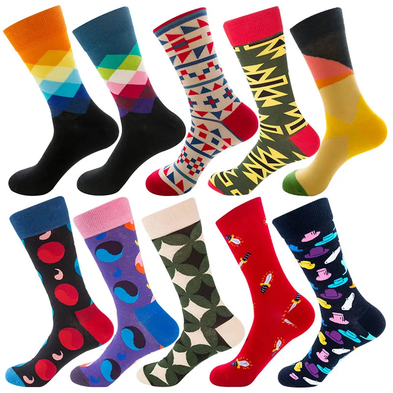 178Colors Men's Happy Socks Brand Quality Striped Plaid Diamond Cherry Socks Men Combed Cotton Calcetines Largos Hombre
178Colors Men's Happy Socks Brand Quality Striped Plaid Diamond Cherry Socks Men Combed Cotton Calcetines Largos Hombre