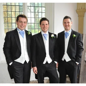 Classic Grooms Tailcoats Black Notched Lapel Wedding Suits For Men 3 Pieces Formal Men Wedding suits (jacket+pant+ Vest) A066
Classic Grooms Tailcoats Black Notched Lapel Wedding Suits For Men 3 Pieces Formal Men Wedding suits (jacket+pant+ Vest) A066