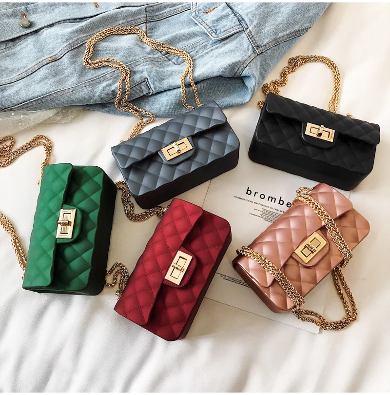 Youbroer Single Shoulder Small Square Jelly Bag Pvc Women Handbags Messenger Bag Women Bags Diamond Lattice Diamond Chain
Youbroer Single Shoulder Small Square Jelly Bag Pvc Women Handbags Messenger Bag Women Bags Diamond Lattice Diamond Chain