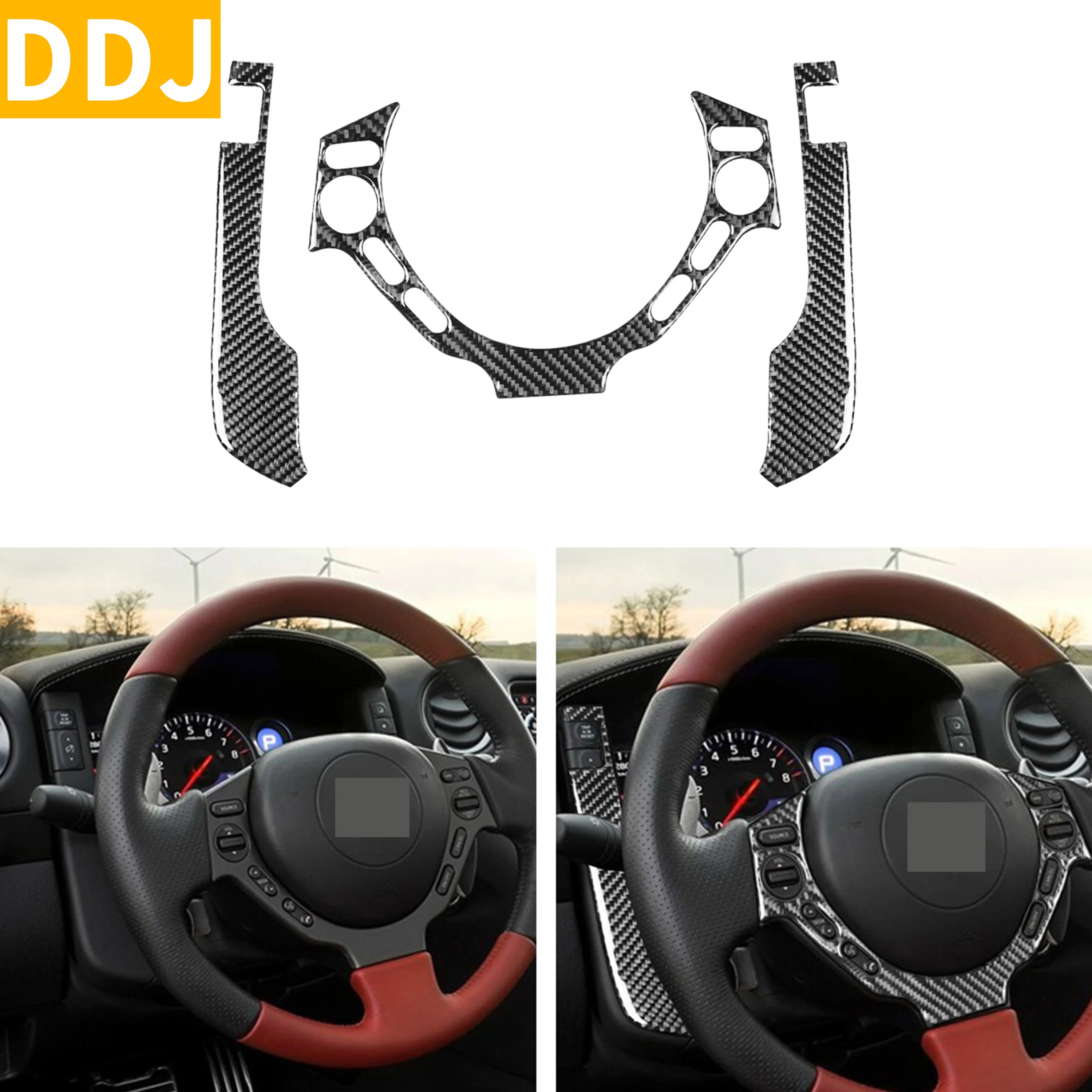 For Nissan GTR R35 2008-2016 Carbon Fiber Steering Wheel Switch Button Panel Sticker Speedometer Side Cover Trim Set Car Styling
For Nissan GTR R35 2008-2016 Carbon Fiber Steering Wheel Switch Button Panel Sticker Speedometer Side Cover Trim Set Car Styling