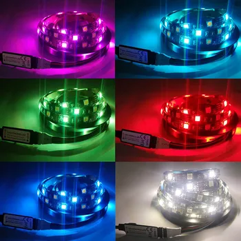 USB LED Strip Light SMD 5050 5V RGBW Waterproof Flexible Adhesive Color Changeable RGB RGBW 17Key 3Key 24Key Remote Control
USB LED Strip Light SMD 5050 5V RGBW Waterproof Flexible Adhesive Color Changeable RGB RGBW 17Key 3Key 24Key Remote Control