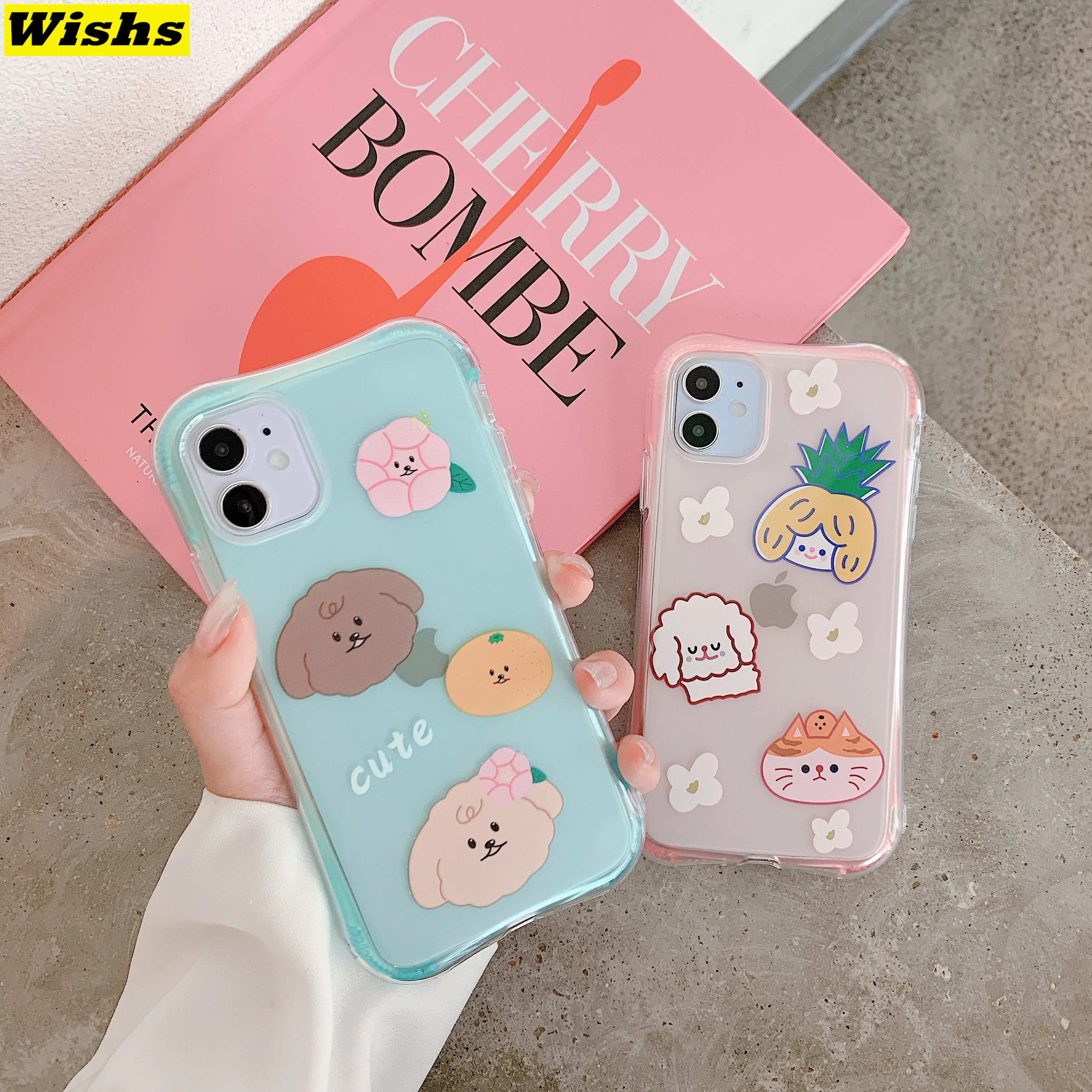 Cute Cartoon Animals Cat Dog Transparent Phone Case For iPhone 11 Pro X XR XS Max 7 8PLus SE2020 TPU+PC Back Cover Fundas Coque
Cute Cartoon Animals Cat Dog Transparent Phone Case For iPhone 11 Pro X XR XS Max 7 8PLus SE2020 TPU+PC Back Cover Fundas Coque
