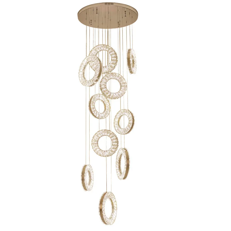 Luxury Modern LED Chandelier Lighting Long Staircase Hanging Crystal Lamp AC110-240V Lustre De Cristal
Luxury Modern LED Chandelier Lighting Long Staircase Hanging Crystal Lamp AC110-240V Lustre De Cristal