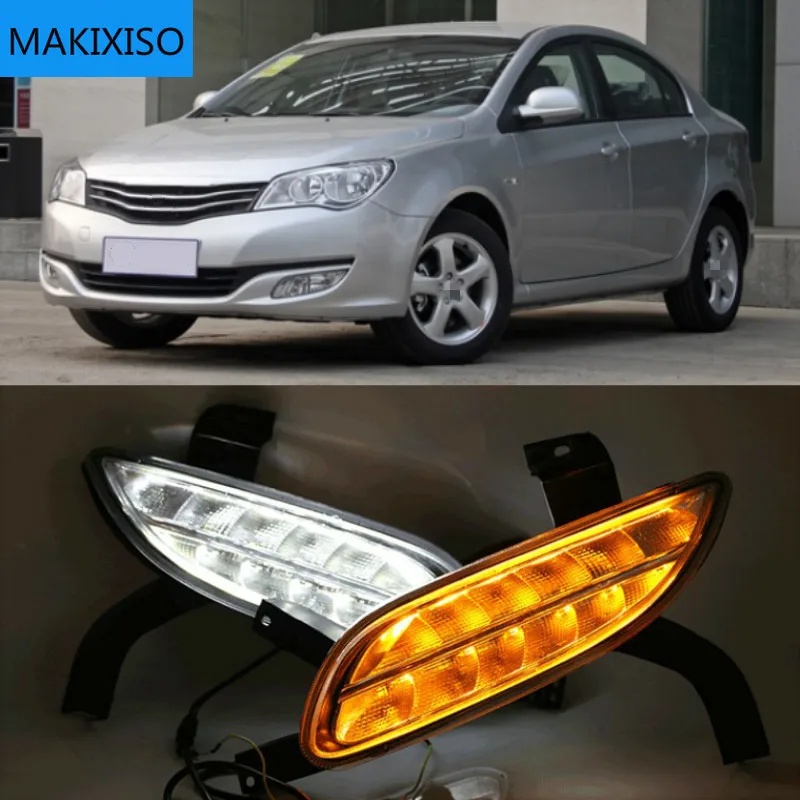 Светодиодный дневные ходовые огни DRL, противотуманные фары с желтым указателем поворота для Roewe 350 2011-2016 
Светодиодный дневные ходовые огни DRL, противотуманные фары с желтым указателем поворота для Roewe 350 2011-2016