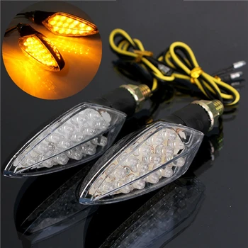 1 Pair Universal 15LED Motorcycle Turn Signal Indicator Light Yellow Two Wire Mayitr Motorbike Accessories Blinker Lamp 
1 Pair Universal 15LED Motorcycle Turn Signal Indicator Light Yellow Two Wire Mayitr Motorbike Accessories Blinker Lamp
