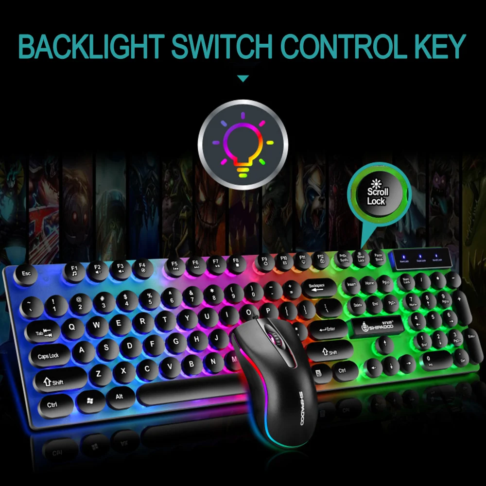Willkey Wired Gaming Keyboard Mechanical Feeling Backlit Keyboards USB 104 Keycaps Keyboard Waterproof Computer Game Keyboards
Willkey Wired Gaming Keyboard Mechanical Feeling Backlit Keyboards USB 104 Keycaps Keyboard Waterproof Computer Game Keyboards