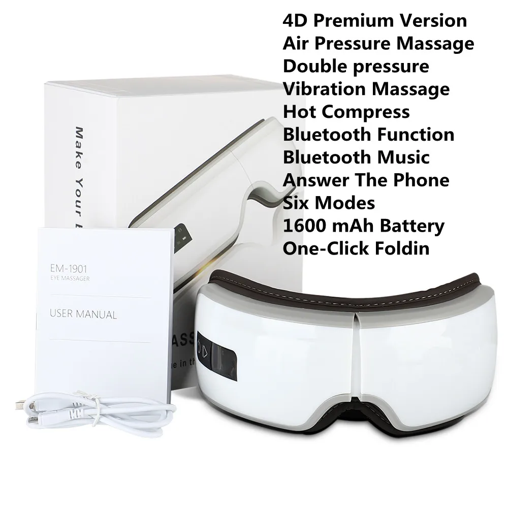 6D Smart Airbag Vibration Eye Massager Eye Care Instrumen Heating Bluetooth Music Relieves Fatigue And Dark Circles With Heat
6D Smart Airbag Vibration Eye Massager Eye Care Instrumen Heating Bluetooth Music Relieves Fatigue And Dark Circles With Heat